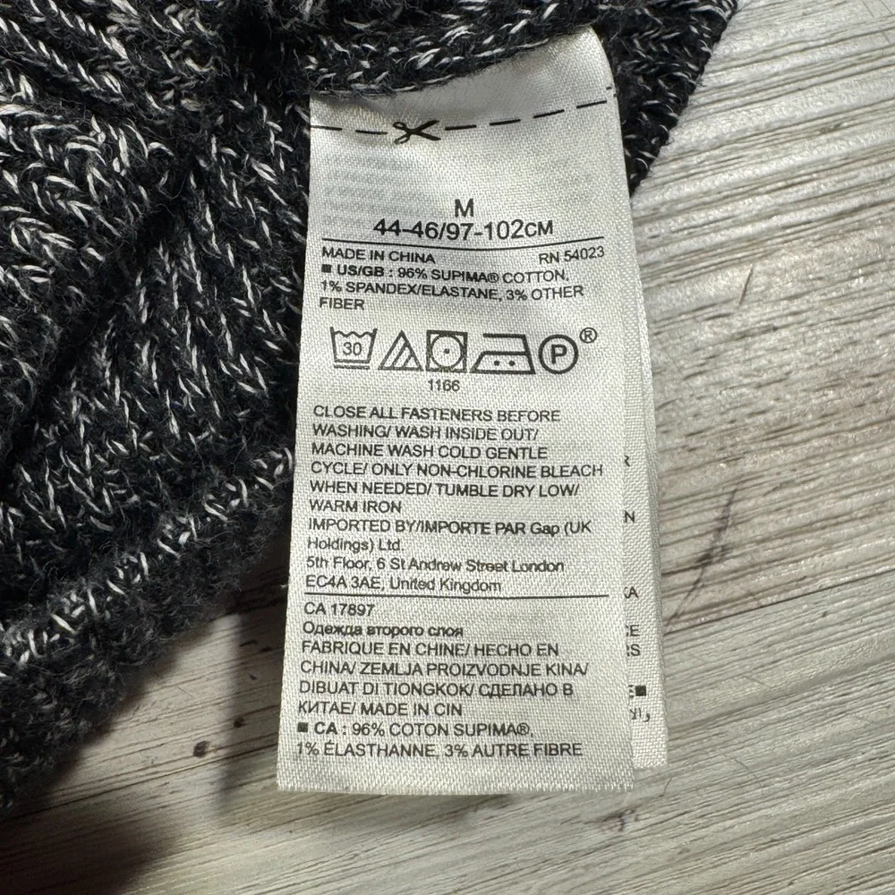 Banana Republic Shawl Collared Grandpa Cardigan Sweater‎ Size M Supima Cotton